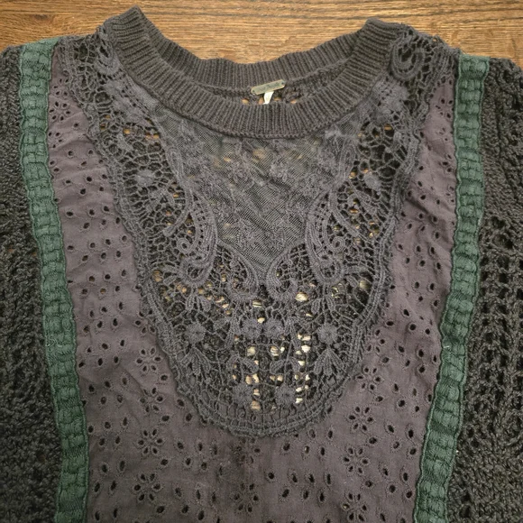Free People Lace And Eyelet Open Knit Sweater - Picture 3 of 5